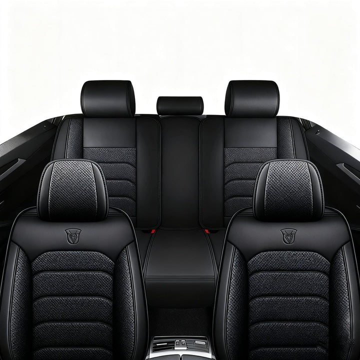 Auto Sitzbezüge Set für Audi Q7 4L,Auto Schonbezüge die Vordersitze,Sitzschoner Universal-Schwarz Bl