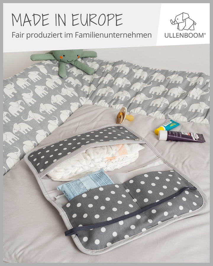 ULLENBOOM ® Windeltasche für unterwegs (Made in EU) - Wickeltasche für bis zu 3 Windeln, Feuchttüche