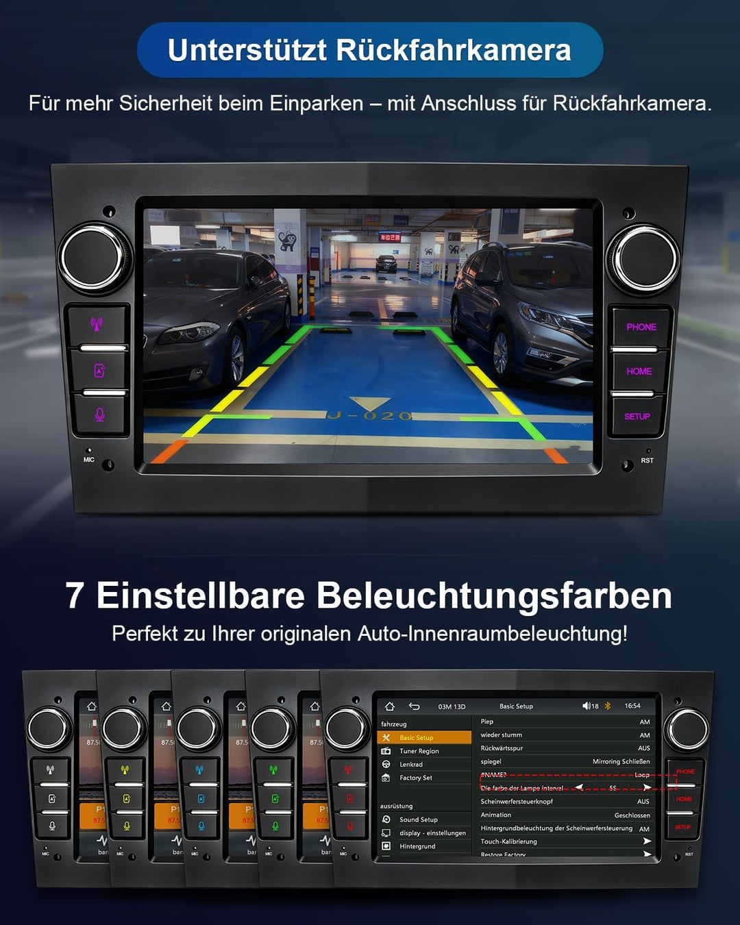 Autoradio mit Bildschirm Carplay Radio für Opel Corsa D, Astra J/H,Meriva 7-Zoll Schwarz, 7-Zoll Sch