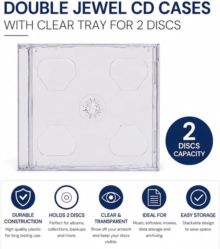 10 CD/Dvd Double Jewel Cases klar dragontrading ® Profi Qualität