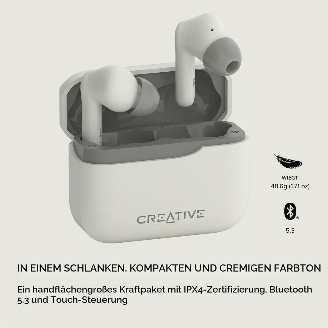 CREATIVE Zen Air Plus Leichte, echte kabellose In-Ears mit Bluetooth LE-Audio, hybrider aktiver Gerä
