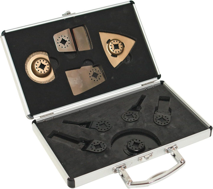 DEMA Multitool Zubehör Set 9 tlg für Bosch PMF180E Universaltool Koffer | Multitool Aufsätze, Oszill