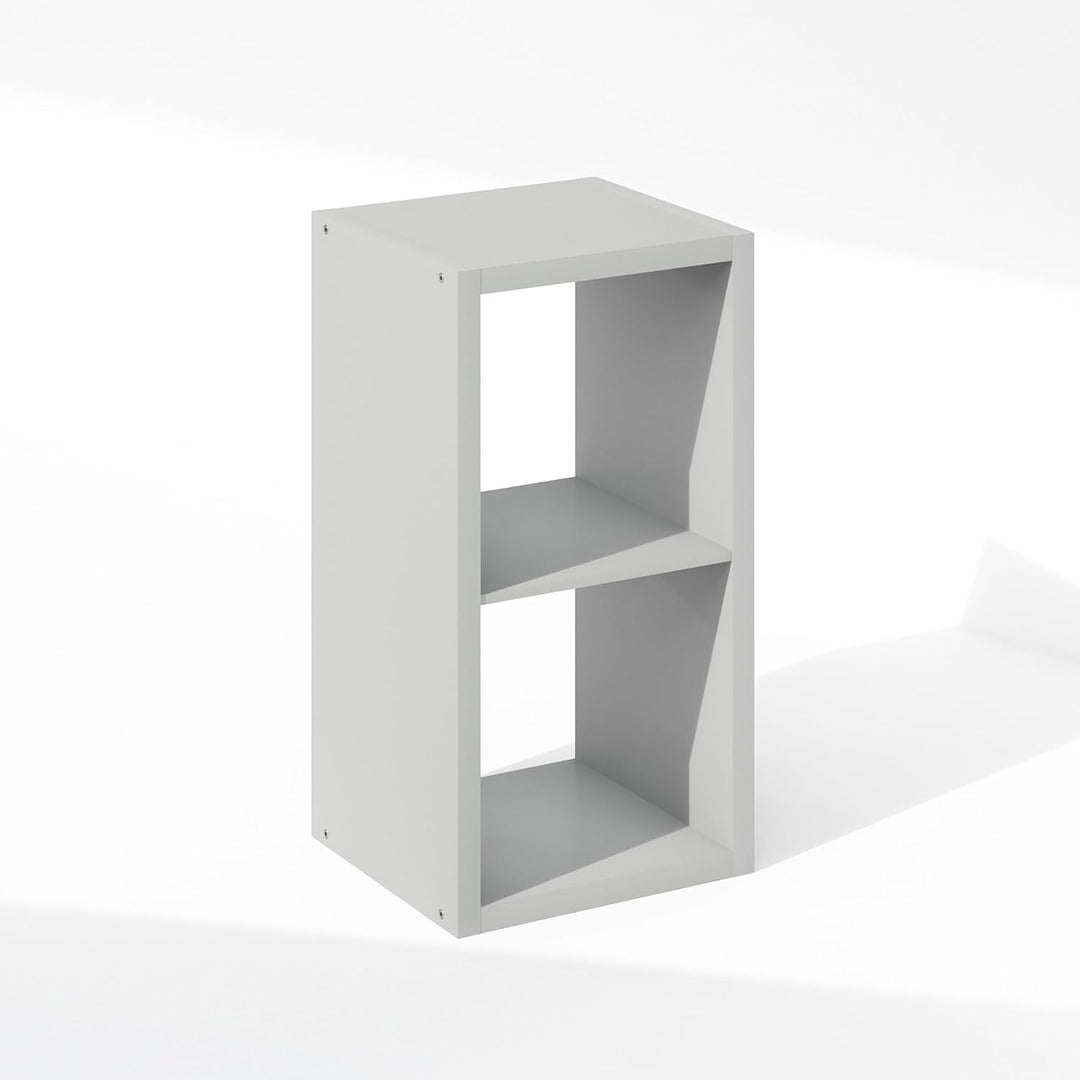 Furinno Cubic Offenes Rückwand-Multifunktionsregal für Kleidung &amp; Schrankaufbewahrung, 2-Fächer, Hel