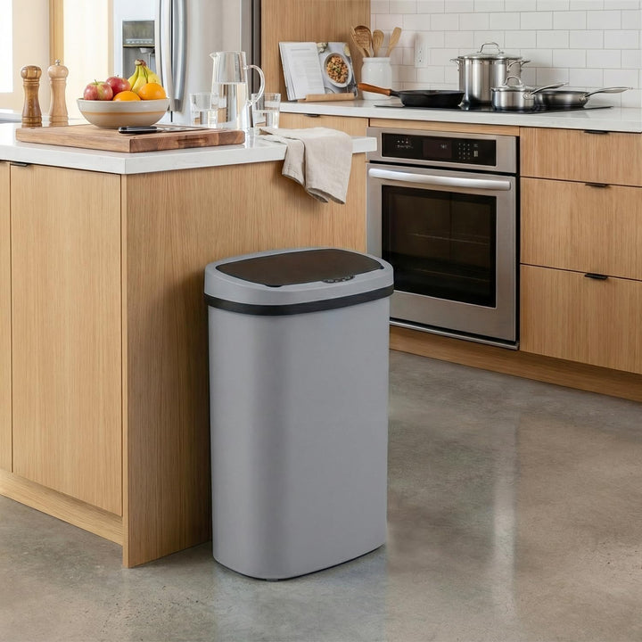 FDW Mülleimer mit Sensor &amp; Deckel, Kunststoff, 50 L Küchenmülleimer, Smart, Automatisch, Berührungsl