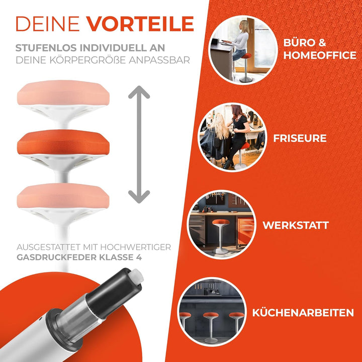SMART-Sitzen: Bürohocker | Hocker | Sitzhocker ergonomisch für Arbeit &amp; Freizeit | Ergonomischer Hoc