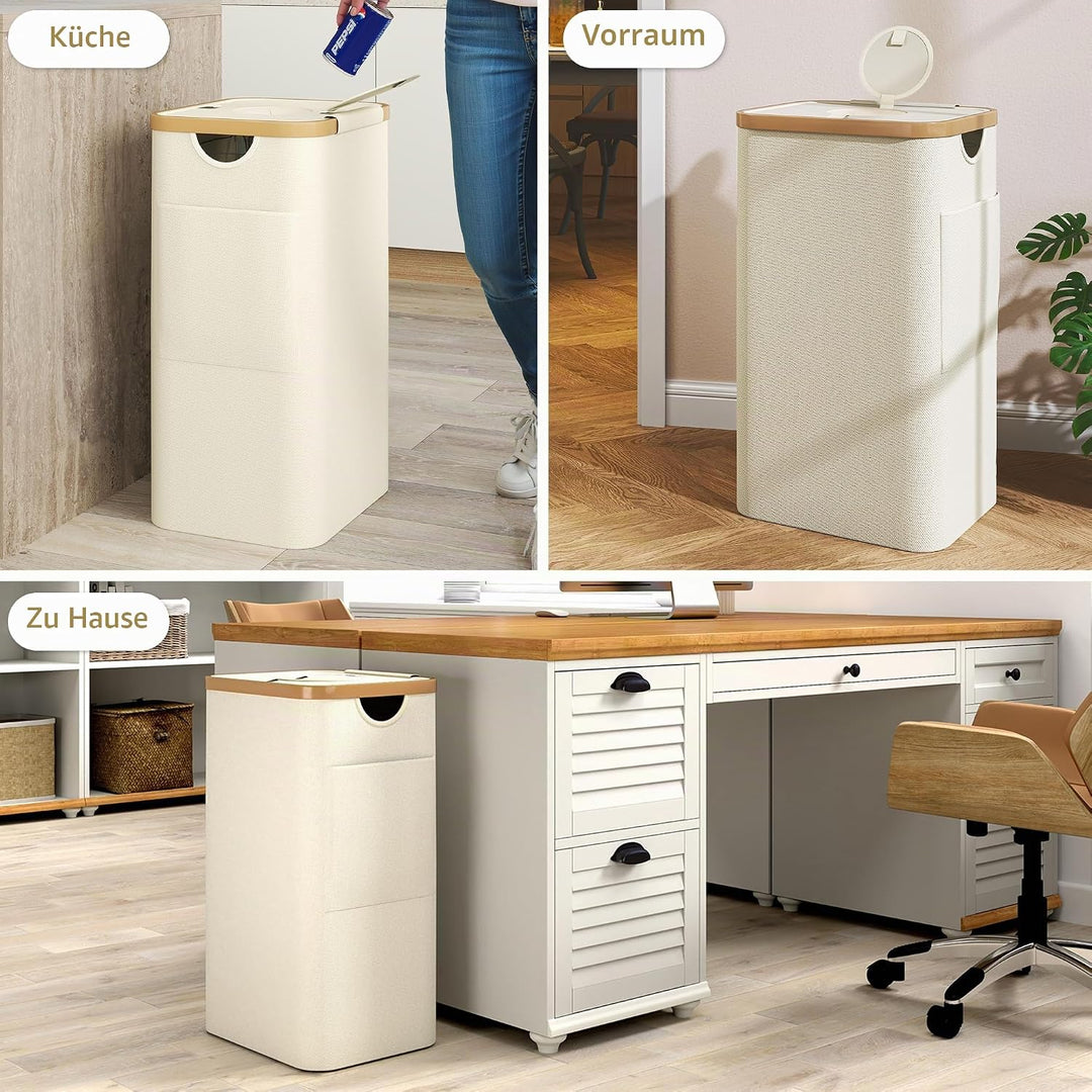 YOUDENOVA 100L Pfandflaschen Sammelbehälter mit Deckel &amp; Geruchsdicht, Mülleimer Küche, Flaschensamm