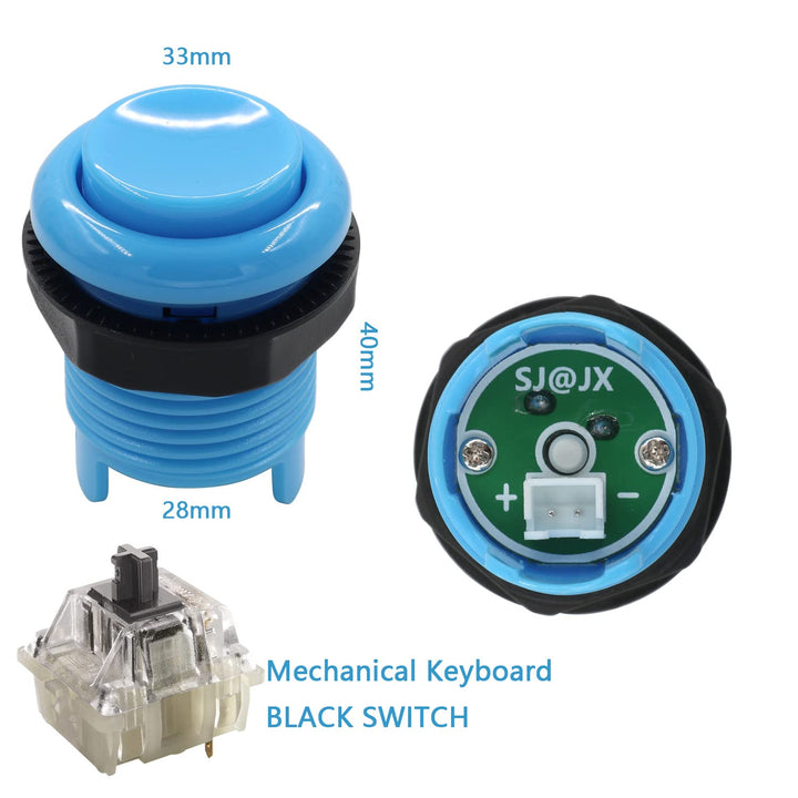 SJ@JX Arcade Game 2 Player Controller DIY Kit Microswitch Recessed Button 4&amp;8 Way Joystick Zero Dela