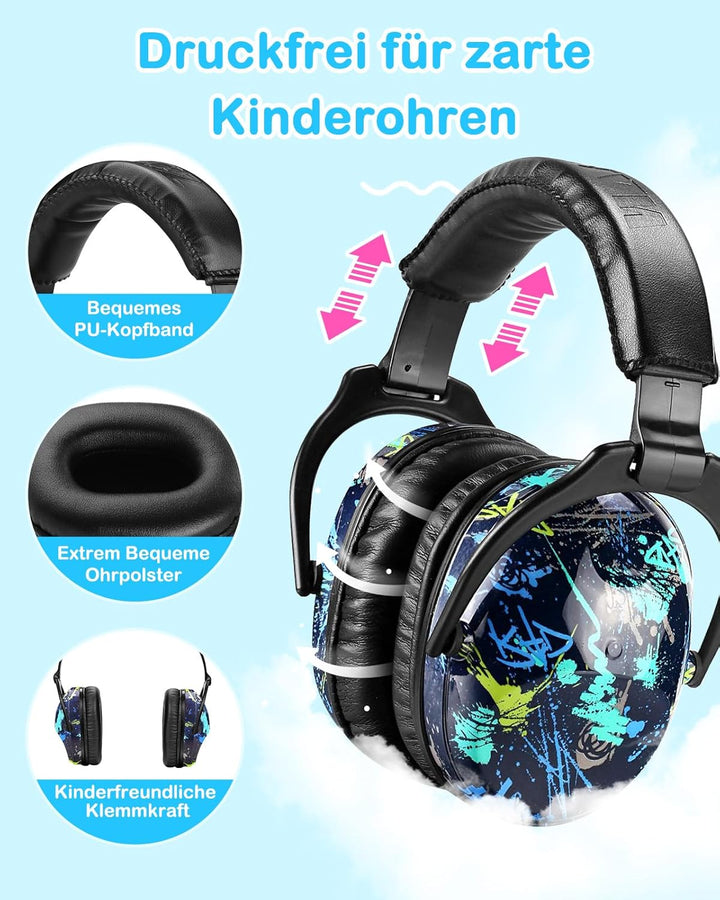 ZOHAN 030 Gehörschutz Kinder 2er Pack,Lärmschutz Kopfhörer Kinder mit Autismus, ohrenschützer kinder
