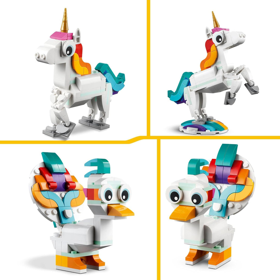 LEGO 76421 Harry Potter Dobby der Hauself Set &amp; 31140 Creator 3in1 Magisches Einhorn Spielzeug, Seep