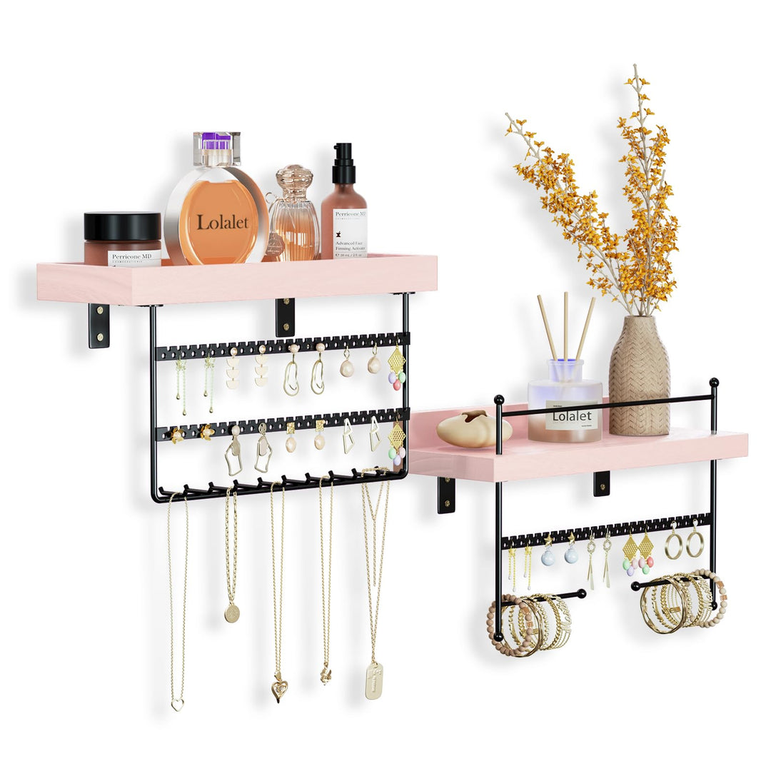 Lolalet 2 Stück hängend Schmuck Organizer Kettenaufhänger Wand Schmuckhalter, Wandmontierte Schmucka