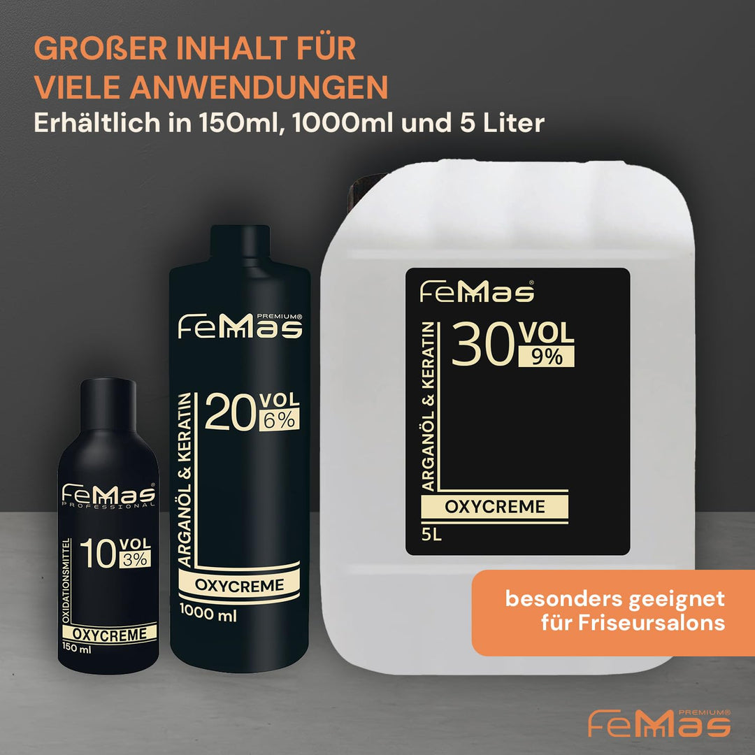 FemMas Oxycreme in 9% 5000 ml I Oxidationsmittel zum Haare färben &amp; Tönen I Leichte Anwendung &amp; opti