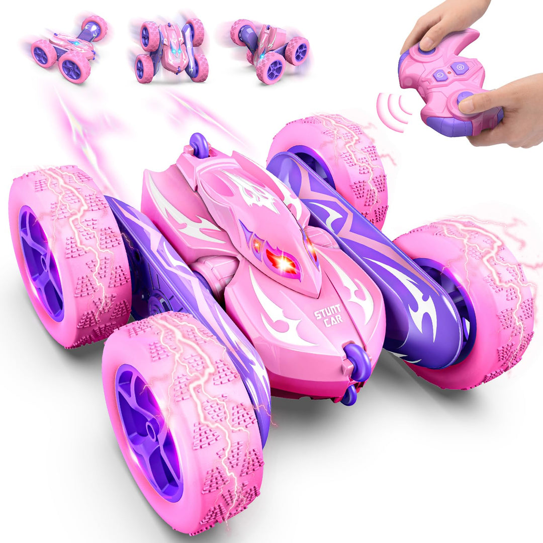 Dreamlandia Ferngesteuertes Auto, 2,4GHz RC Auto Weihnachten Geschenk Mädchen 3-9 Jahre, 360° Flip,