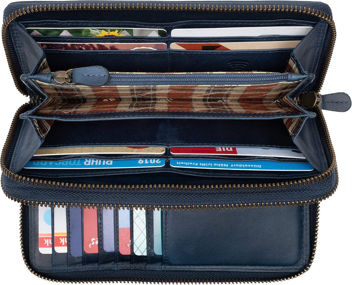 Hill Burry Leder Damen Portemonnaie Arite I Geldbörse I Brieftasche | Geldbeutel Wallet Portmonee mi