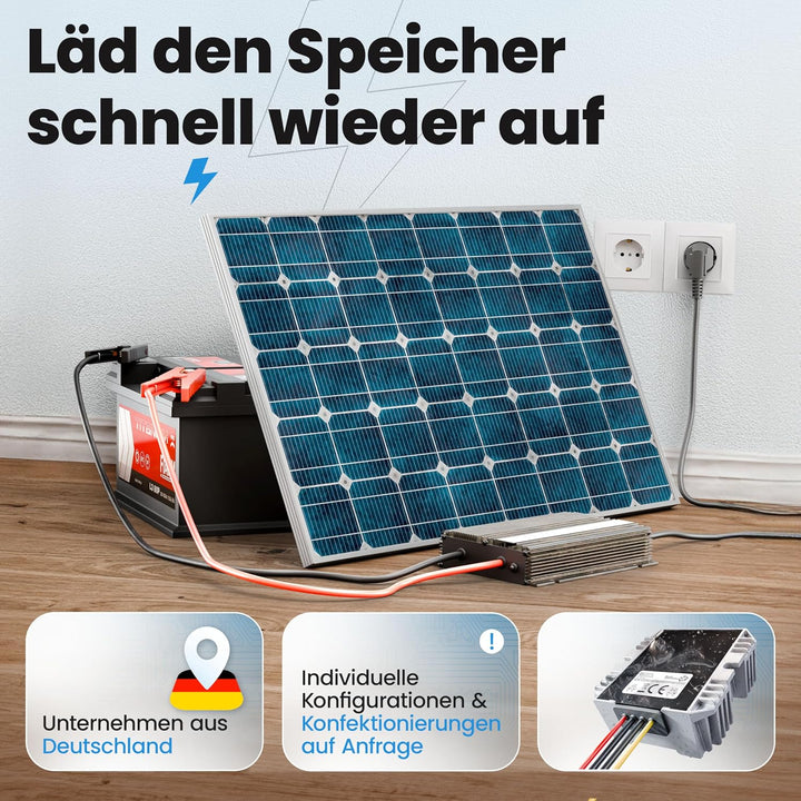 12V Batterie-Ladegerät LiFePO4 14,6V 40A 600W | Optimiert für Lithium-Eisenphosphat-Akku | Auto-Batt