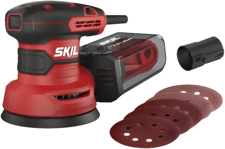 SKIL 7471AA 125mm Exzenterschleifer (300 W, „VRS“-Ausgleichsgewichtssystem, Einhandbetrieb, Drehzahl