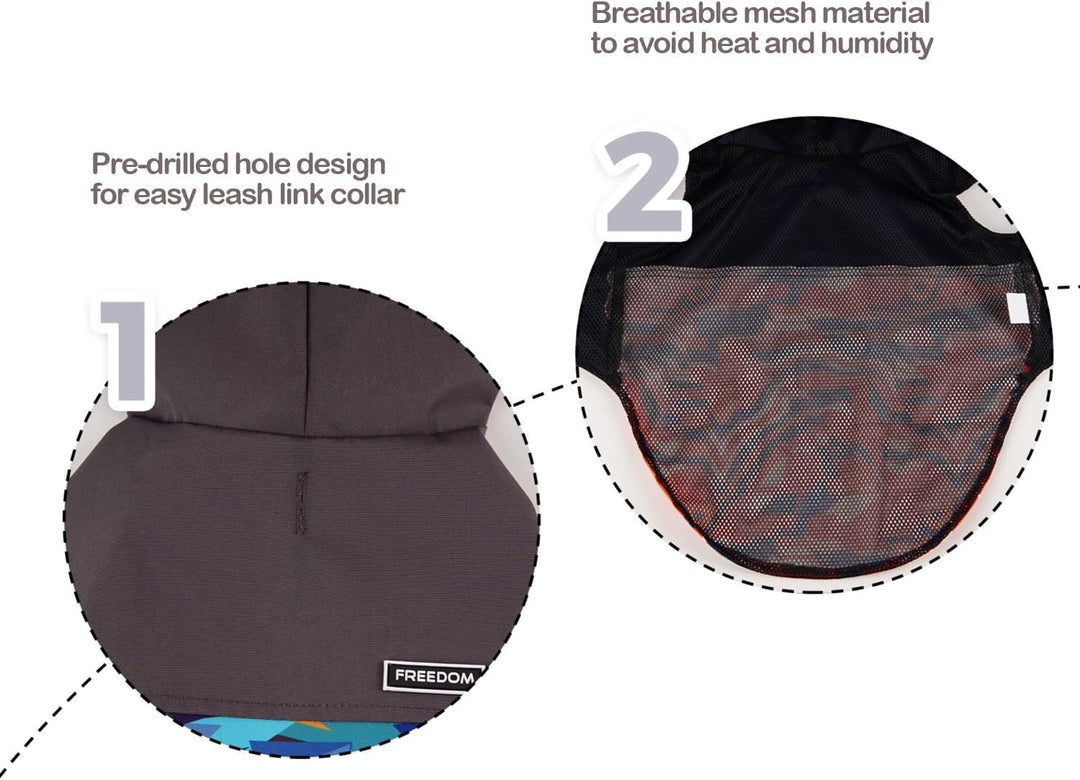 BPS Regenjacke, wasserdicht, für Haustiere, Hunde, mit Kapuze und Tasche, für kleine, mittelgrosse u