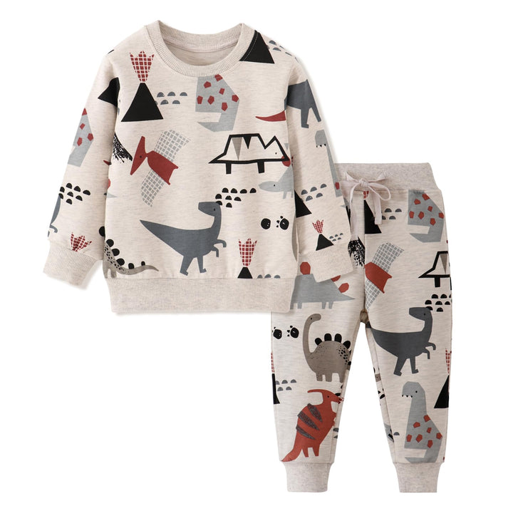 Volunboy Baby Jungen Dinosaurier kleidung, Kinder Pullover Jogginganzug Sweatshirt Langarmshirt und