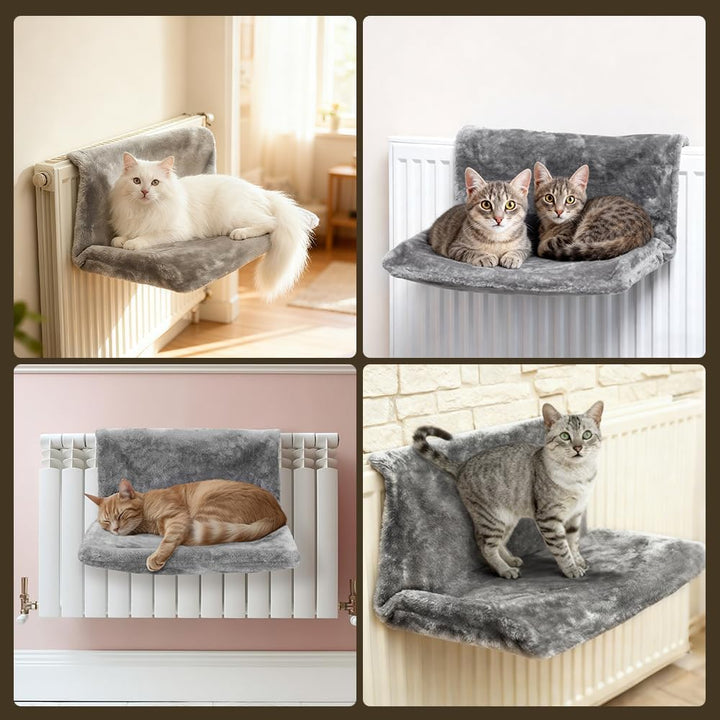 Katzenbett Heizung, ADDLIVE Katzen Heizungsliege, Katzenhängematte Heizung, Katzenliege Heiz-ung, Ka