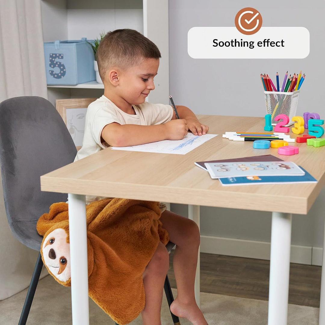 ODOXIA Sensorisches Kuscheltier für Kinder 2.3 KG | Plüsch Faultier für Entspannung &amp; Konzentration