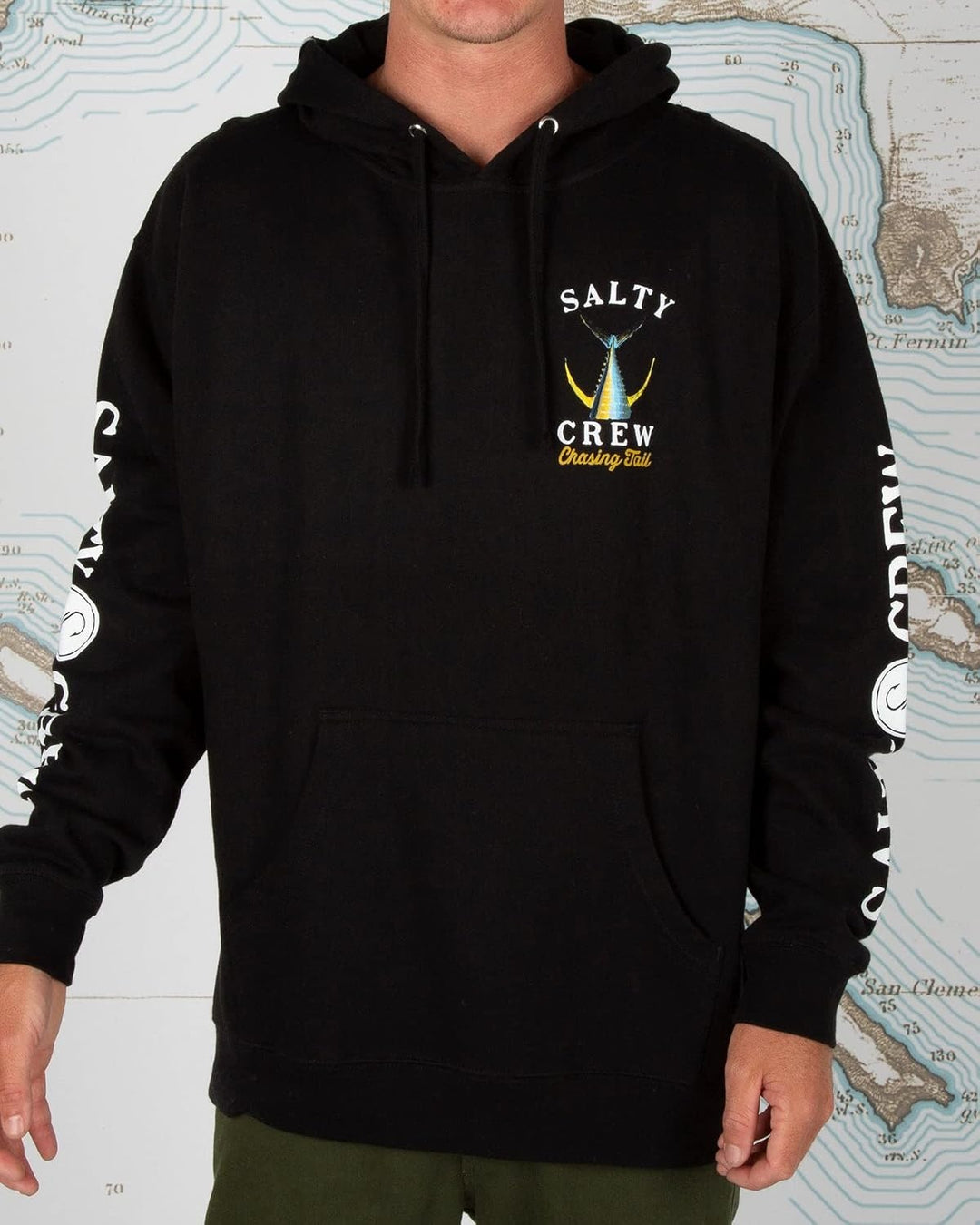 Salty Crew Tailed Fleece-Sweatshirt für Herren L Schwarz, L Schwarz