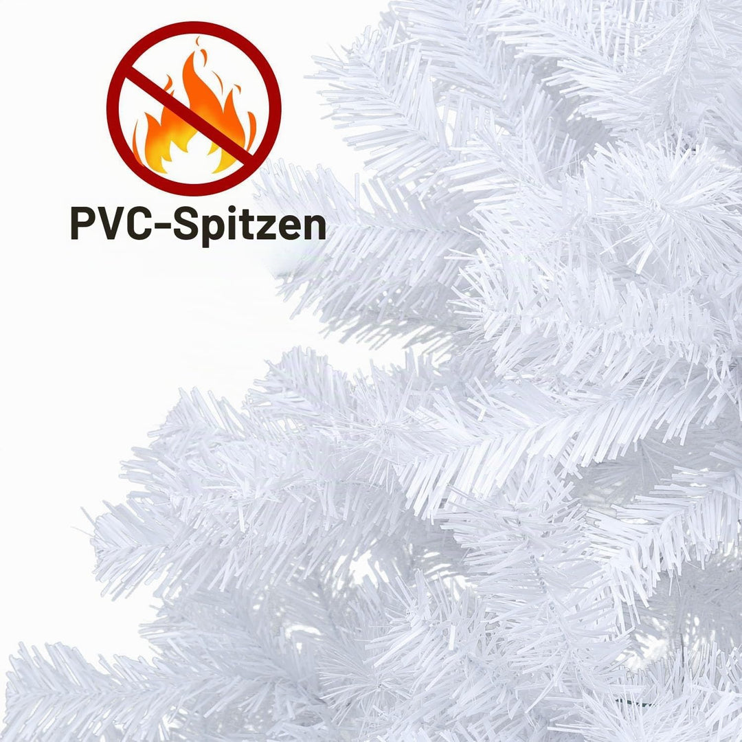 Gimisgu Weihnachtsbaum künstlich, 180cm mit 600 Spitzen PVC Schwer Entflammbar, Schnellaufbau Klapps