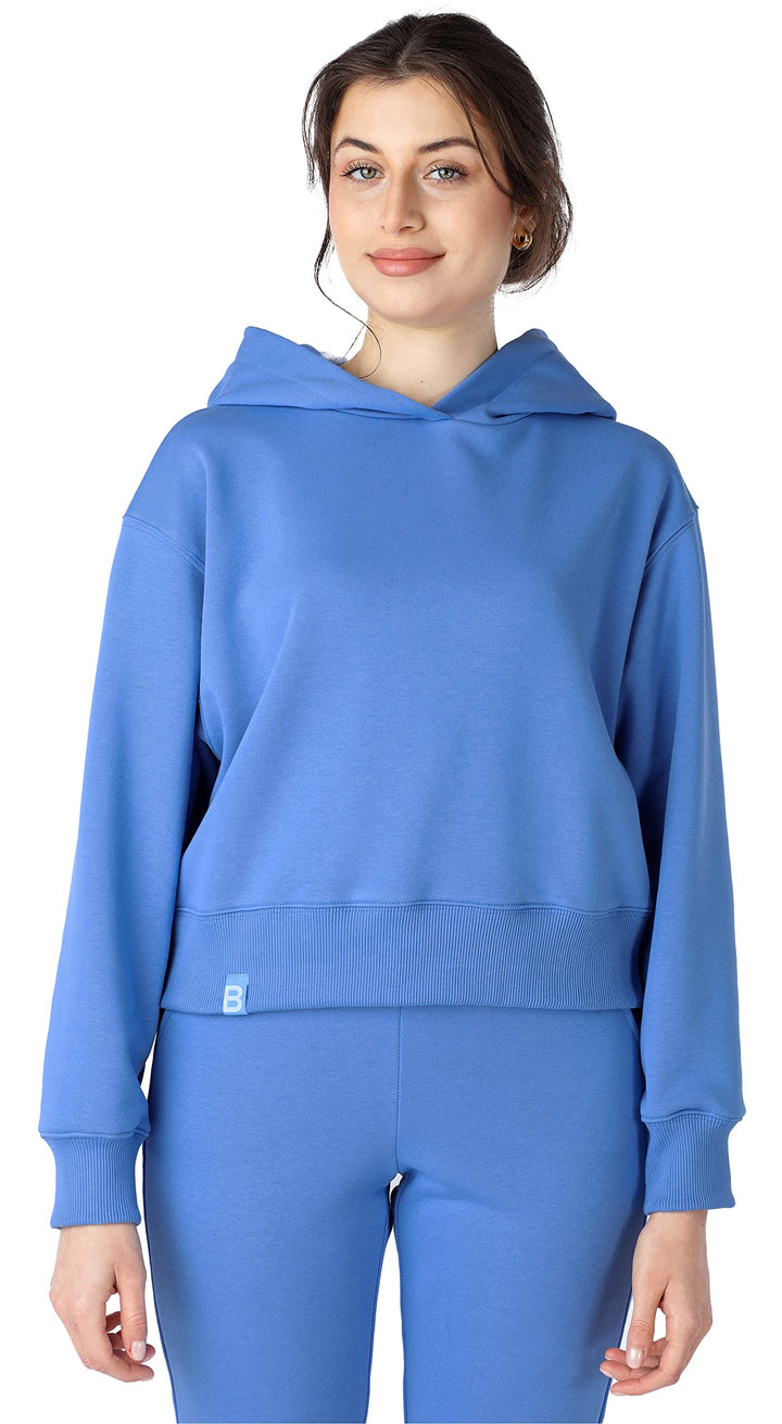 Bellivalini Kapuzenpullover Damen Sportanzug Oberteil Jogging Pullover BLV208 S Blau, S Blau