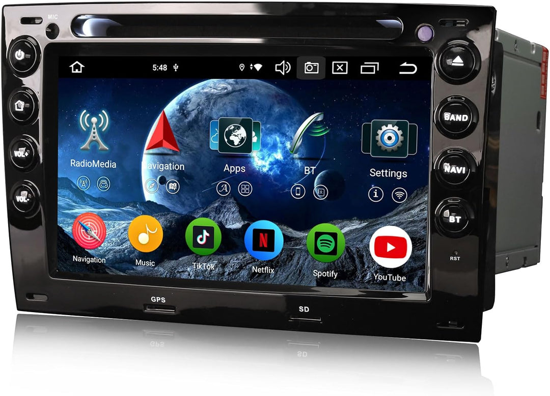 Erisin Android 16 Autoradio Bluetooth GPS Navigation für Renault Megane 2