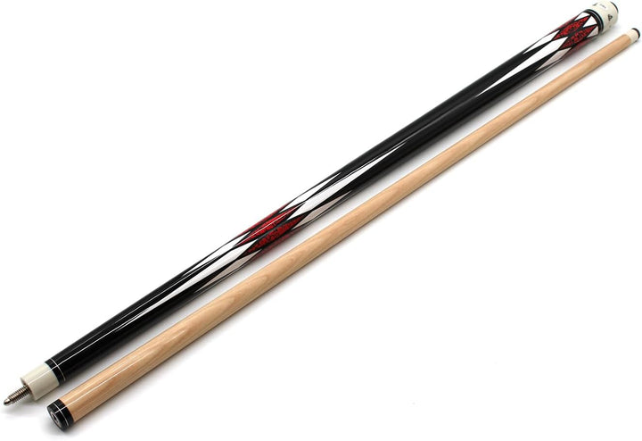 Billard Queue Set Komplettset White Diamond, 147cm Queue mit Köcher, Handschuh und Kreide, Diamond -