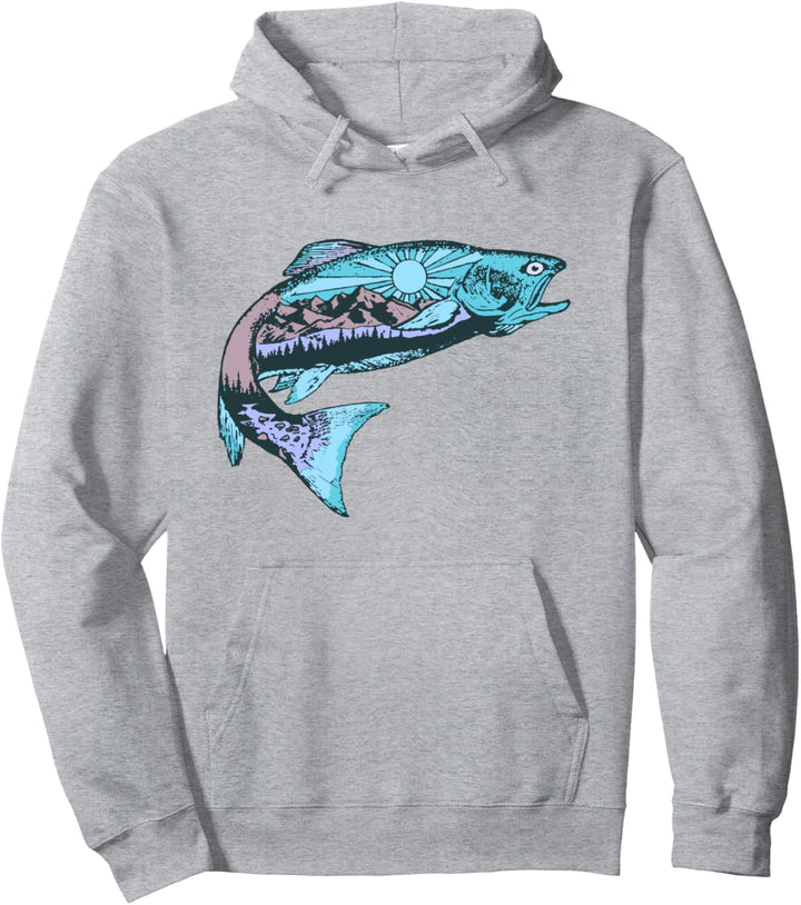 Trout Outdoor Illustration Series - Ethereal Pullover Hoodie