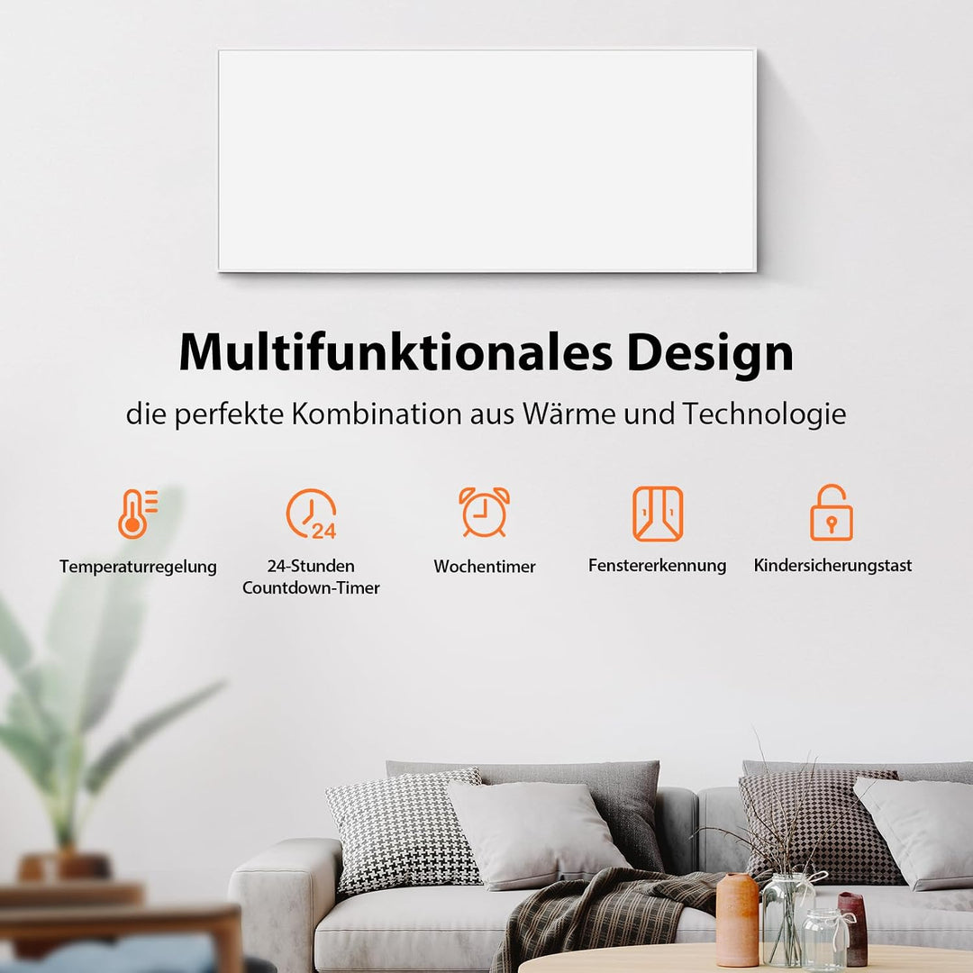 Infrarotheizung WiFi-Steuerung 700 W - Bodenstehend, an der Wand montiert, Infrarot-Heizung energies