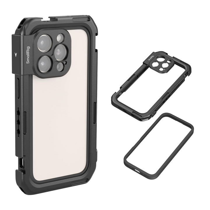 SMALLRIG Mobile Video Cage Basic Edition für iPhone 16 Pro mit speziellem Telefonkäfig mit T-Mount-O