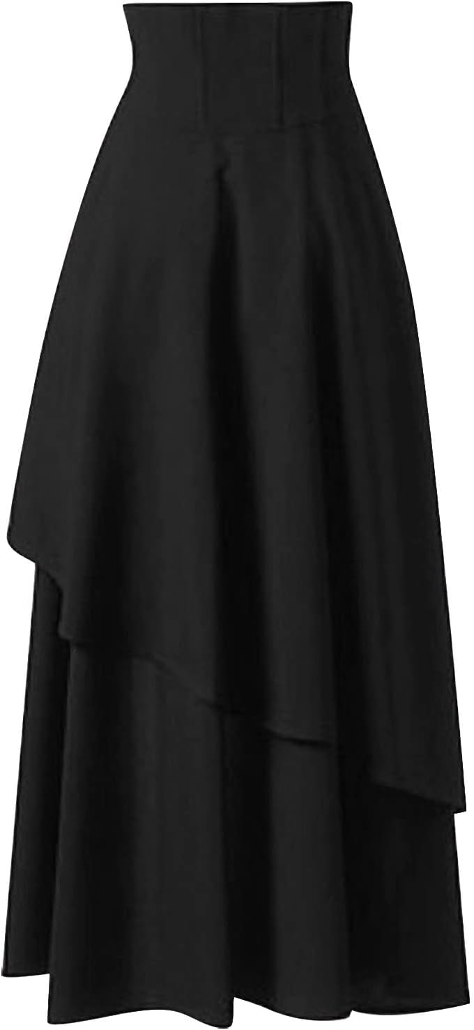 Generisch Schwarz Eng Damen Gothic Kleidung Baumwolle Schwarze Spitzenröcke Weinrot Schwarz S, Schwa