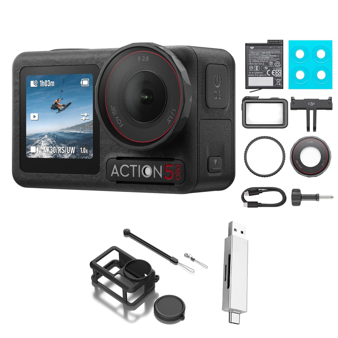 DJI Osmo Action 5 Pro Essential Combo (Schutzhülle + Kartenleser), Schutzhülle + Kartenleser