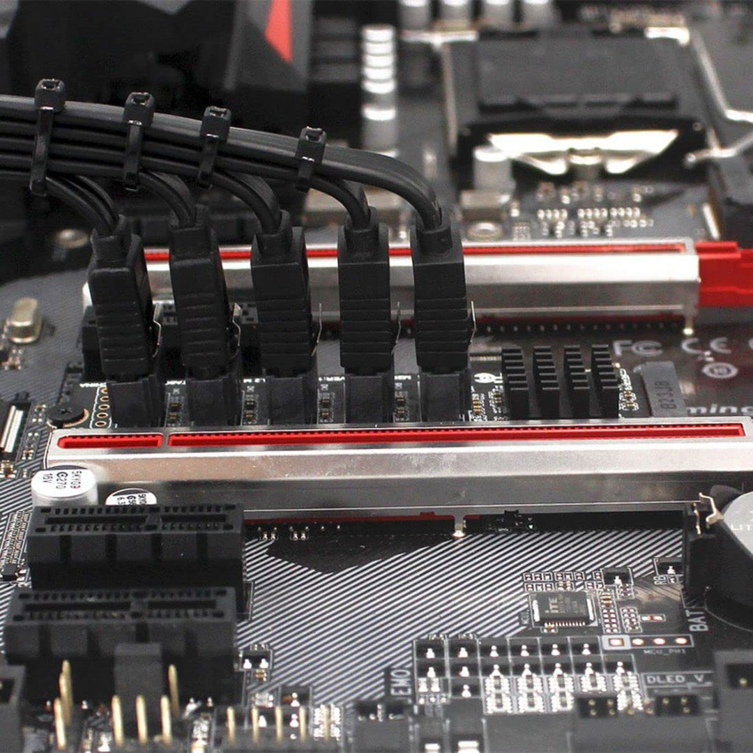 ChenYang 5 Ports M.2 auf SATA Adapter, M Key NVME 1 auf 5 SATA 3.0 Port Erweiterungskarte mit JMB585