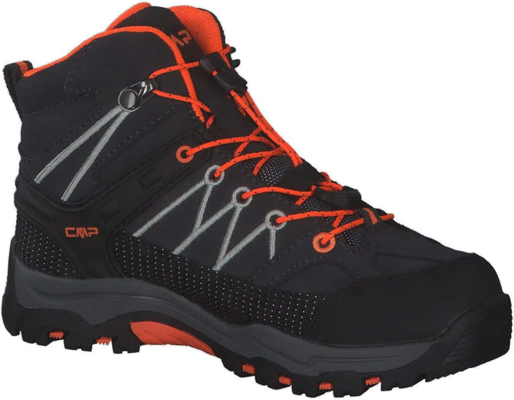 CMP Unisex Kinder Kids Rigel Mid Trekking Shoes Wp Wanderschuhe 37 EU Antracite Flash Orange, 37 EU