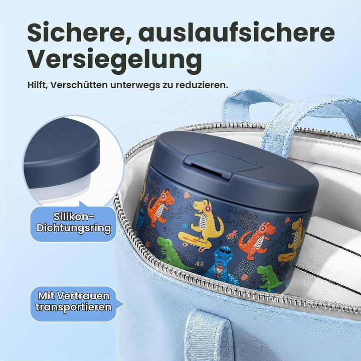 Itslife Thermobehälter für Essen 350ml Edelstahl Warmhaltebebehälter, Auslaufsicherer Lunchbehälter