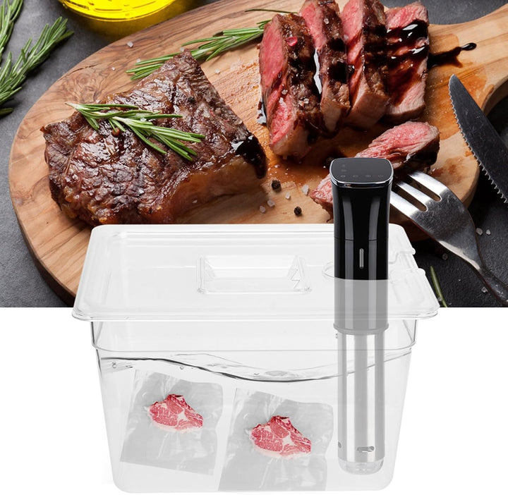 Sous-Vide-Behälter, Zusammenklappbar, Aufklappbar, 11 L, Präzisionskocher mit Deckel