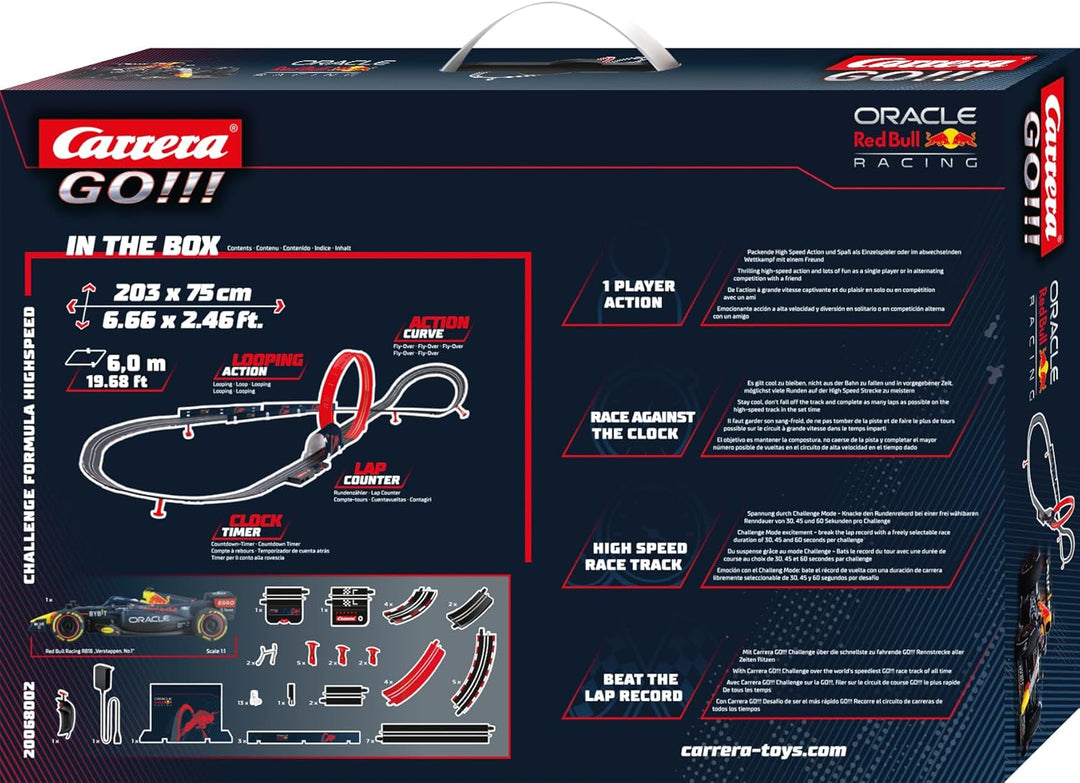 Carrera - 20068002 GO!!! Challenge Formula Racing Rennbahn-Set I Rennbahnen &amp; lizensierte Slotcars |