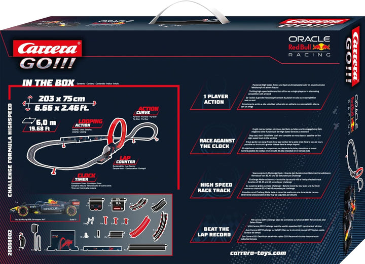 Carrera - 20068002 GO!!! Challenge Formula Racing Rennbahn-Set I Rennbahnen &amp; lizensierte Slotcars |