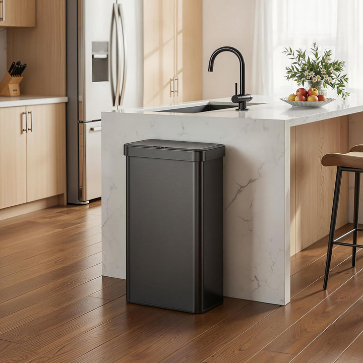 EKO NOVA 80L Mülleimer mit Sensor, Automatischer Küchenmülleimer, rechteckiger Bewegungssensor Abfal