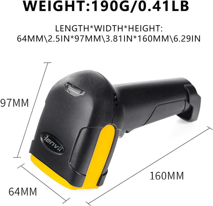 LENVII Kabelgebundener 2D Barcode Scanner-Handheld 1D QR Barcode Scanner USB Barcode Lesegerät Unter