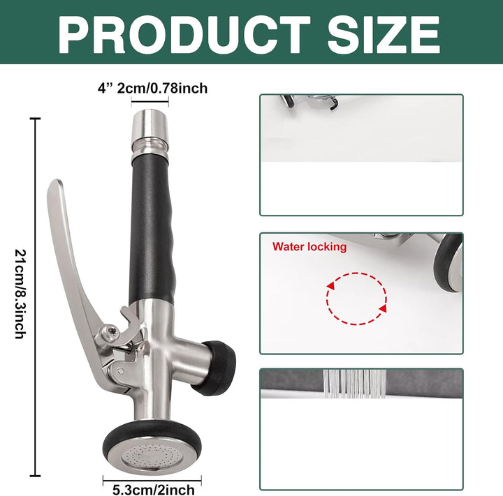 Profi Gastro Handbrause, Messing Spülbrause Gastro Ersatzkopf, Geschirrbrause Gastro, Edelstahl Ersa