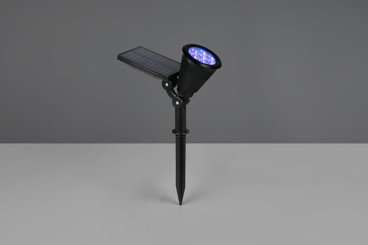 Reality Leuchten LED Solar Aussen Strahler Festival R84756232, Kunststoff Schwarz matt, inkl. 1 Watt