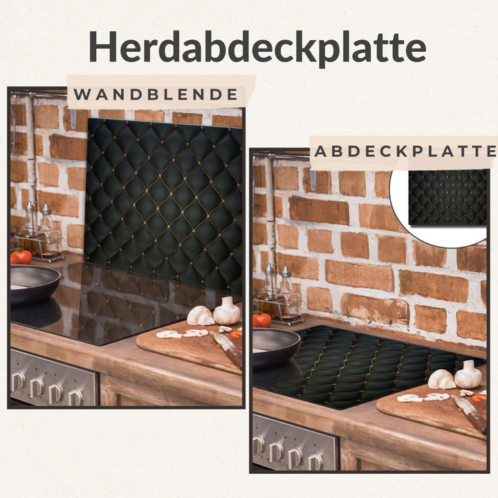 TMK ArtDeko Herdabdeckplatte 1 Teilig 60x52 cm - Spritzschutz Herdabdeckung – Herdschutz aus Sicherh