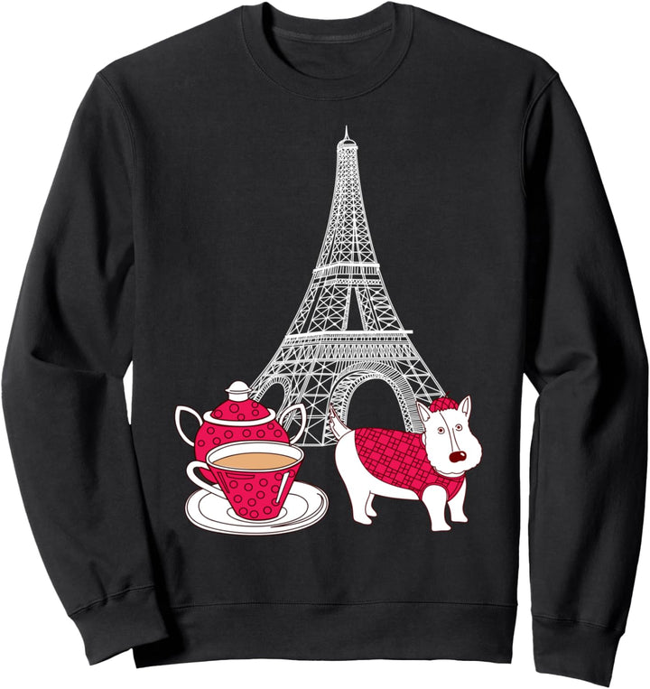 Eiffelturm Teatime Paris Wahrzeichen Pariser Liebe Eiffel Sweatshirt