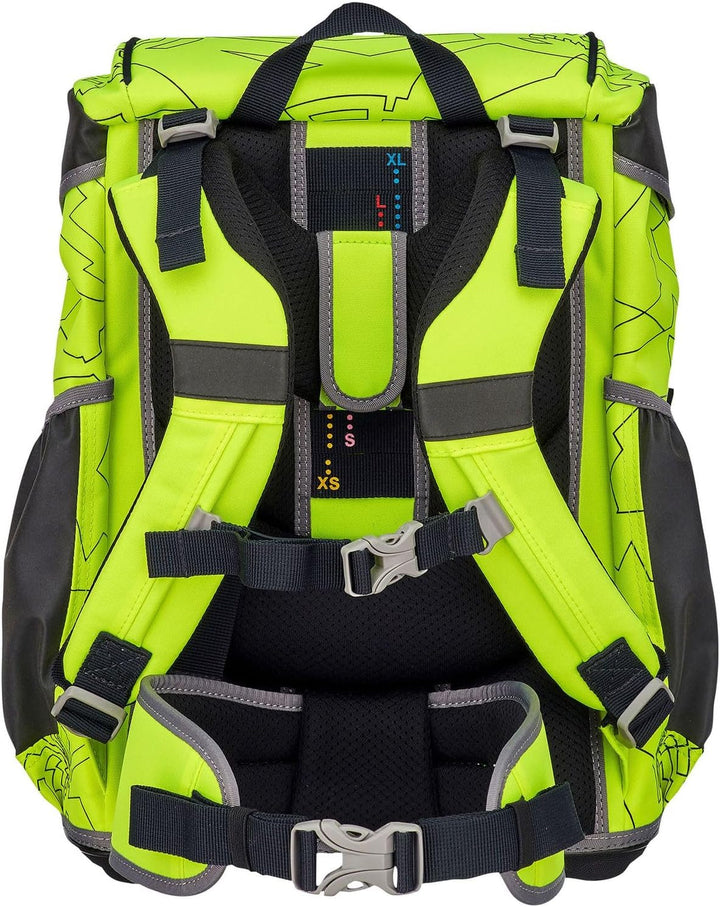 DerDieDas ErgoFlex Superflash Neon - Schulranzen Set 5tlg. 800g Gelb, Gelb