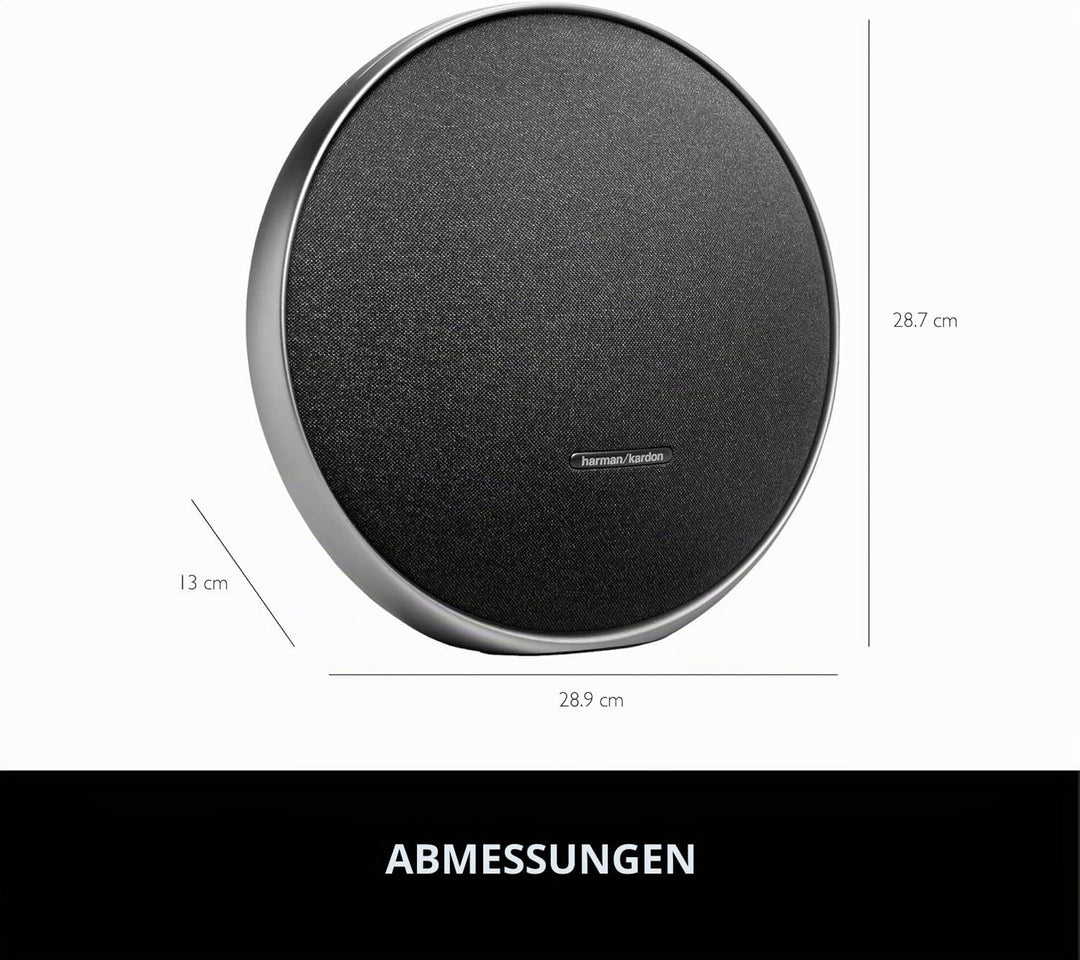 Harman Kardon Onyx Studio 9 Tragbares Bluetooth-Lautsprecher-Set, Selbstabstimmung, integrierter Akk
