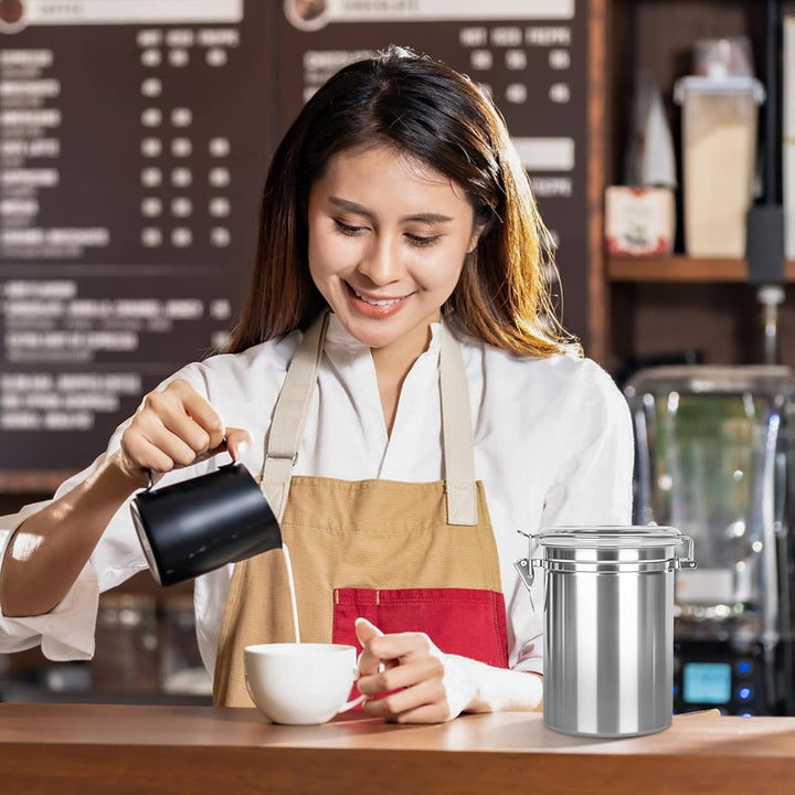 2 Stück Kaffeedose Luftdicht mit Deckel, 1.8 L Kaffeebohnen Behälter
