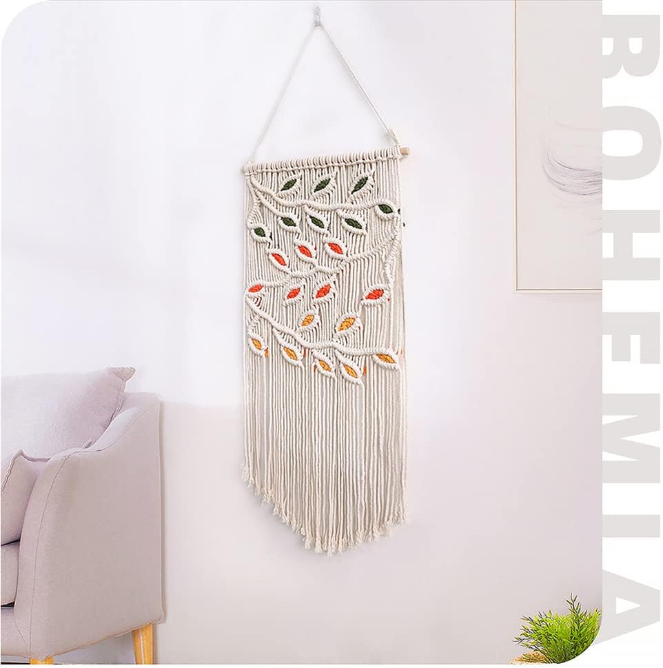 BMIDRUT Makramee-Wandteppich zum Aufhängen, Boho-Wandteppich, handgewebt, Traumfänger, Boho-Wandkuns
