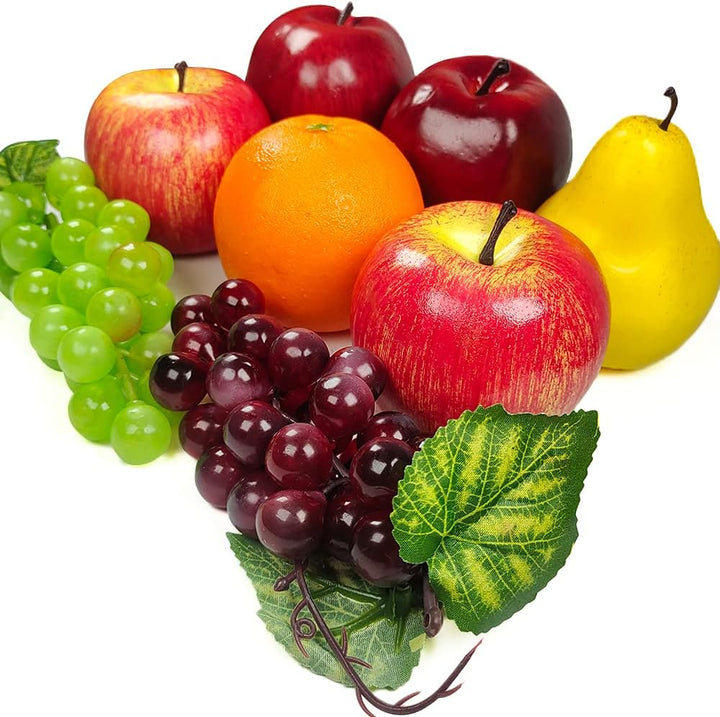 Laiiqi Künstliche Gefälschte Früchte, 8 Stück künstliche Obst-Mittelstücke Esstisch Dekorativ, leben